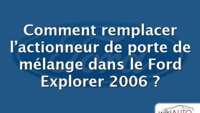 Comment remplacer l’actionneur de porte de mélange dans le Ford Explorer 2006 ?